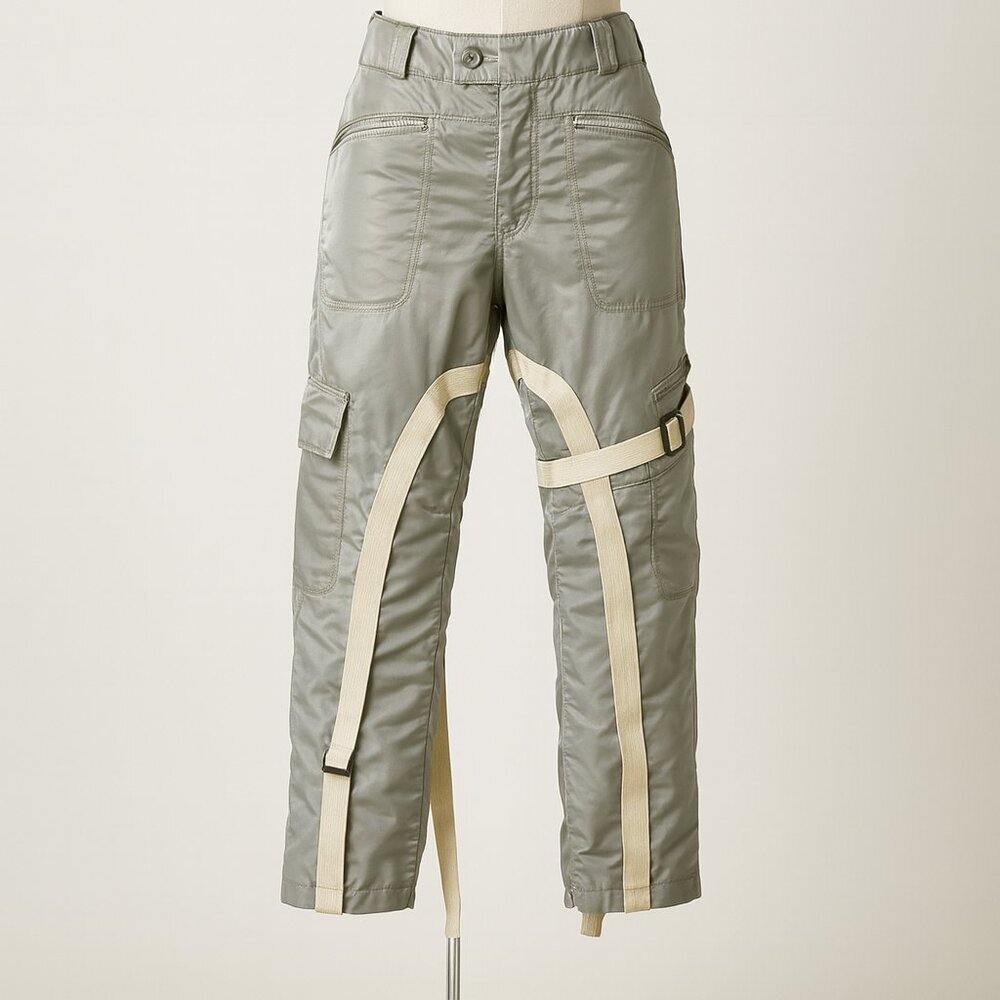 NWT Blagarci Blaidy Strait Cargo Strappy Gray Pants Size Large Nylon gorpcore